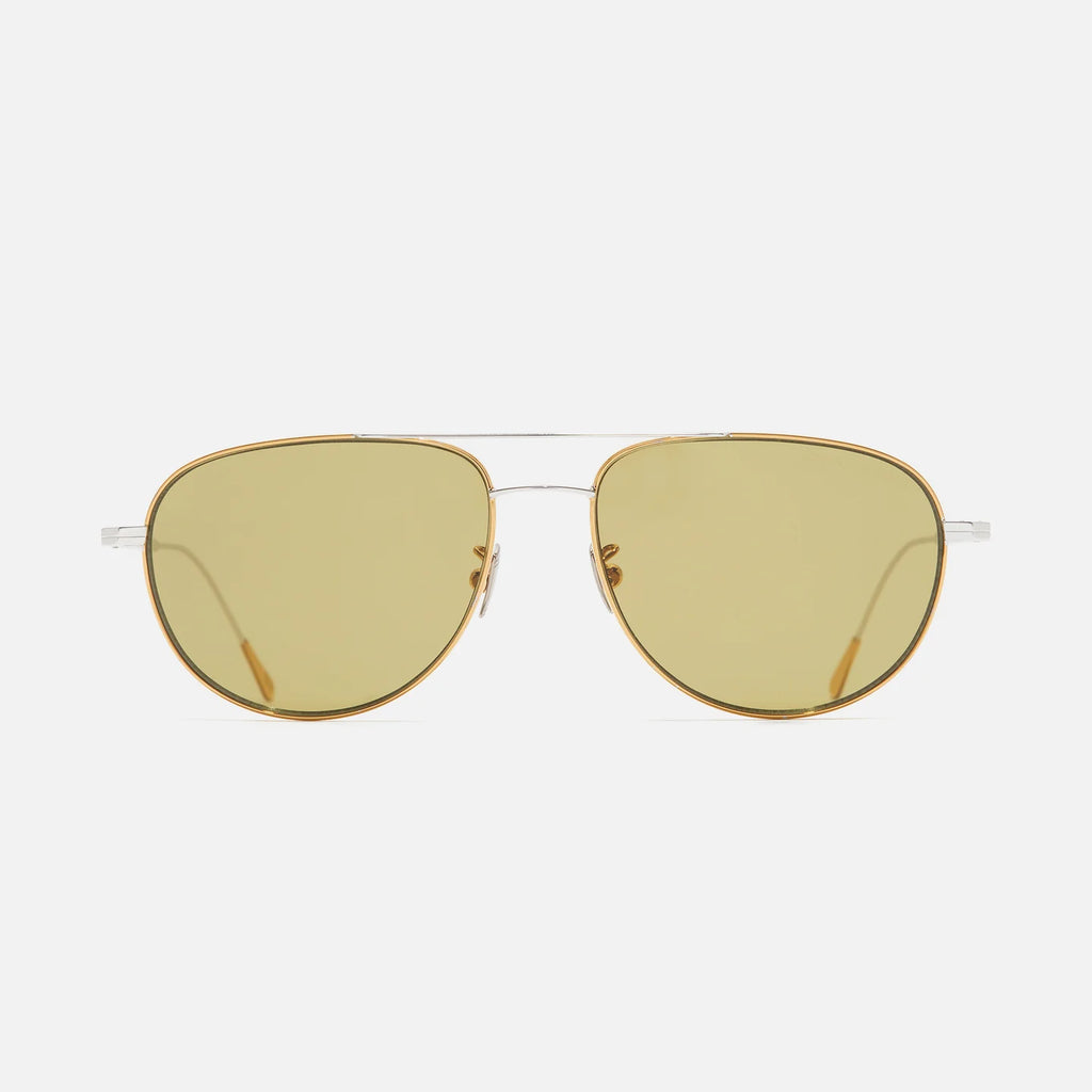 Cutler and Gross .0002 – 24K Yellow Gold / 18K Rhodium front view