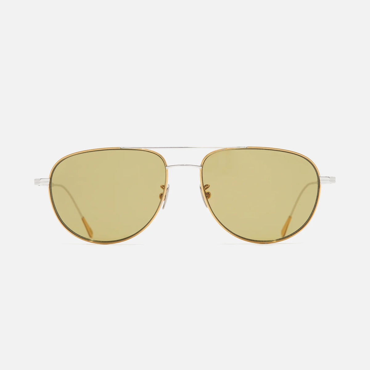 Cutler and Gross .0002 – 24K Yellow Gold / 18K Rhodium front view