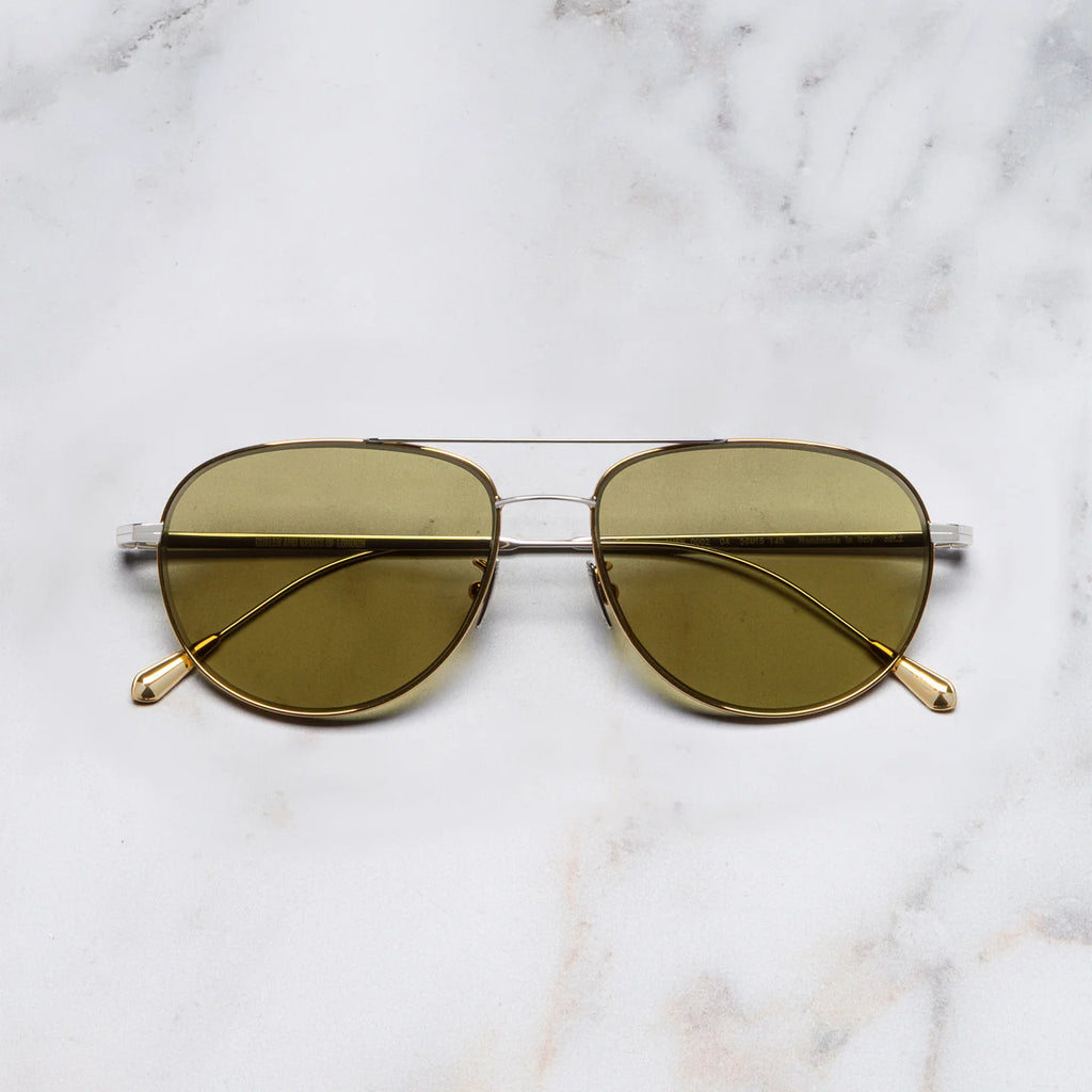 Cutler and Gross .0002 – 24K Yellow Gold / 18K Rhodium detail view