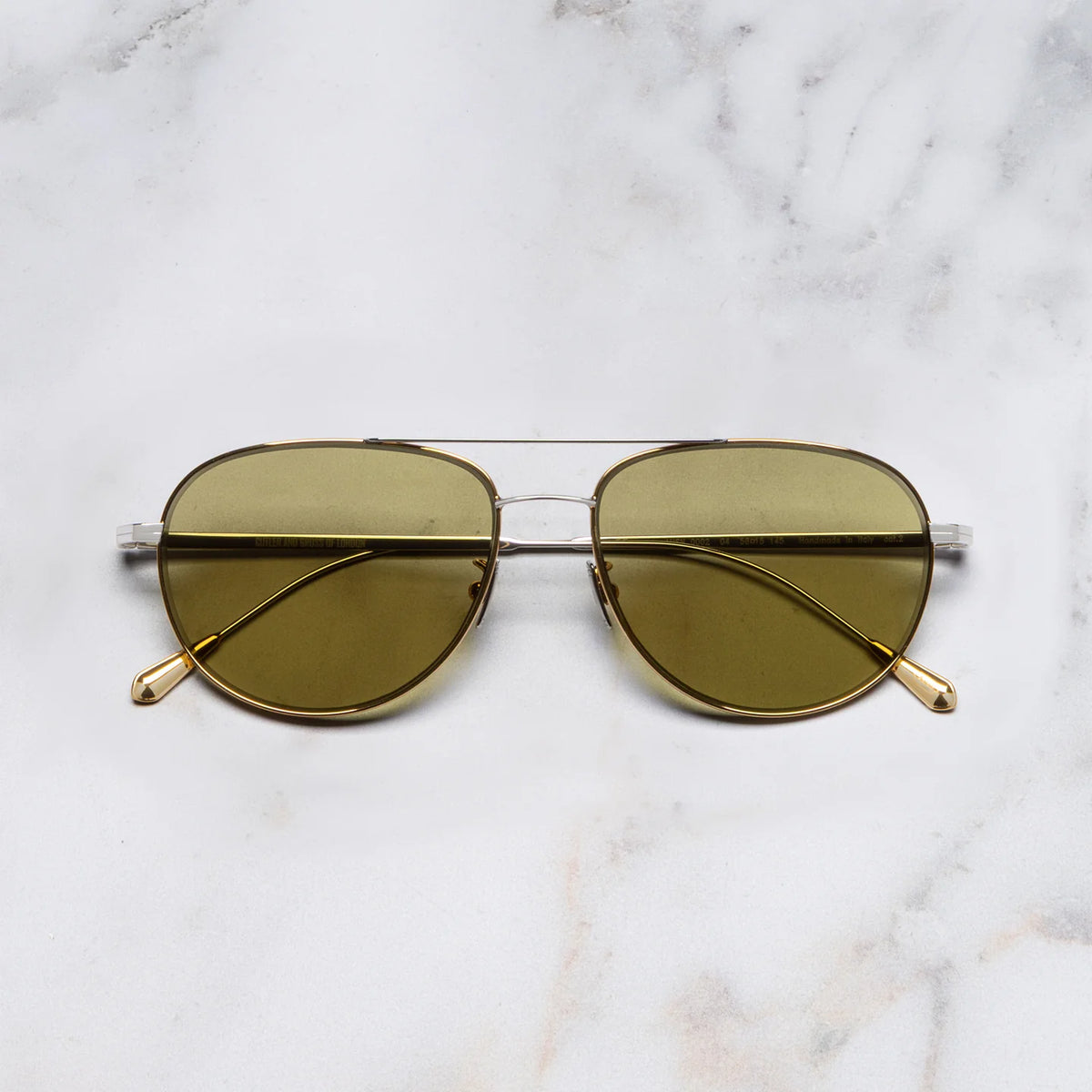 Cutler and Gross .0002 – 24K Yellow Gold / 18K Rhodium detail view