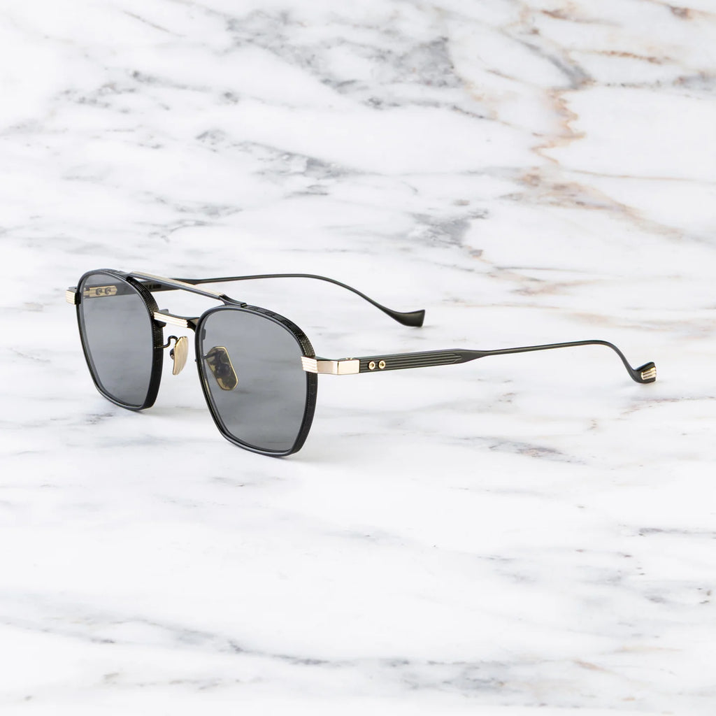 Cutler and Gross CRANLEY 332/350 – Black / Gold angle view