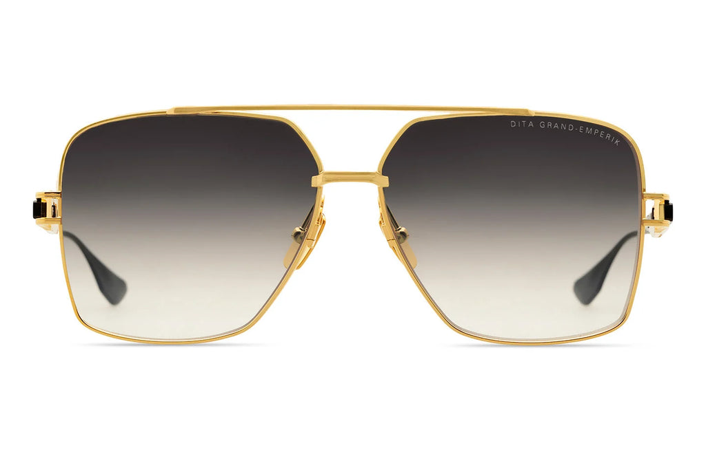 DITA GRAND EMPERIK – Yellow Gold / Matte Black front view