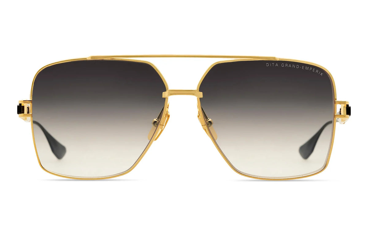 DITA GRAND EMPERIK – Yellow Gold / Matte Black front view