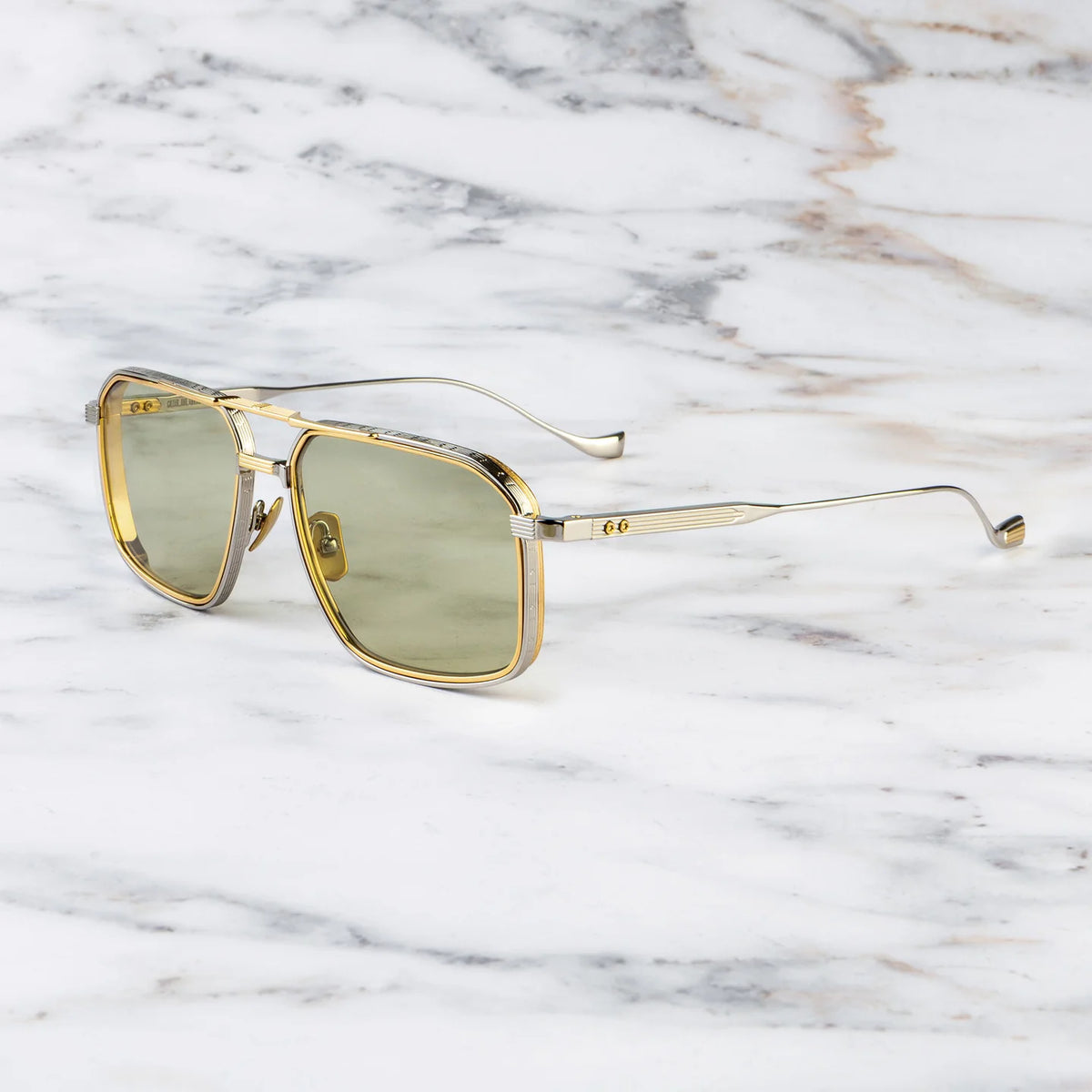 Cutler and Gross KNIGHTSBRISGE 147/350 SILVER/GOLD sunglasses, side view