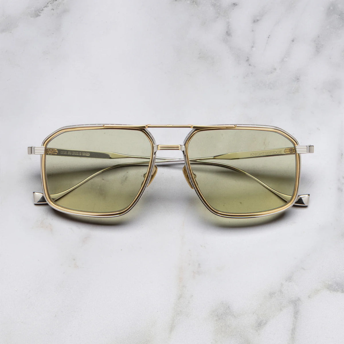 Cutler and Gross KNIGHTSBRISGE 147/350 SILVER/GOLD sunglasses, detail view