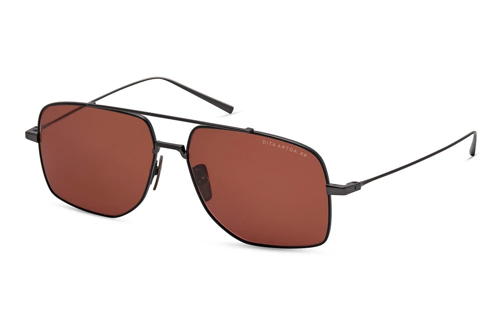 DITA ARTOA.88 DTS190-A-03 Black Iron / Black titanium sunglasses, three-quarter view