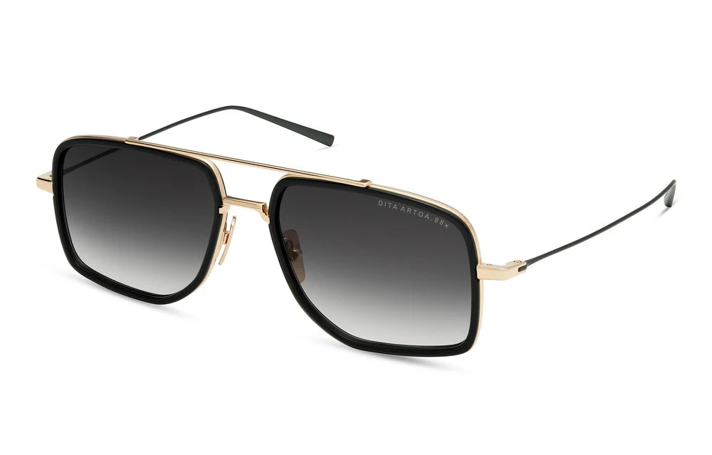 DITA ARTOA.88x DTS471-A-02 White Gold / Black Glass / Black Iron sunglasses, angle view