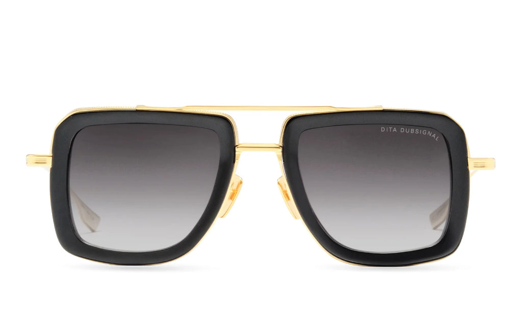 DITA DUBSIGNAL DTS465-A-01 Yellow Gold / Black sunglasses, front view
