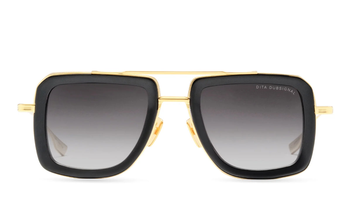 DITA DUBSIGNAL DTS465-A-01 Yellow Gold / Black sunglasses, front view