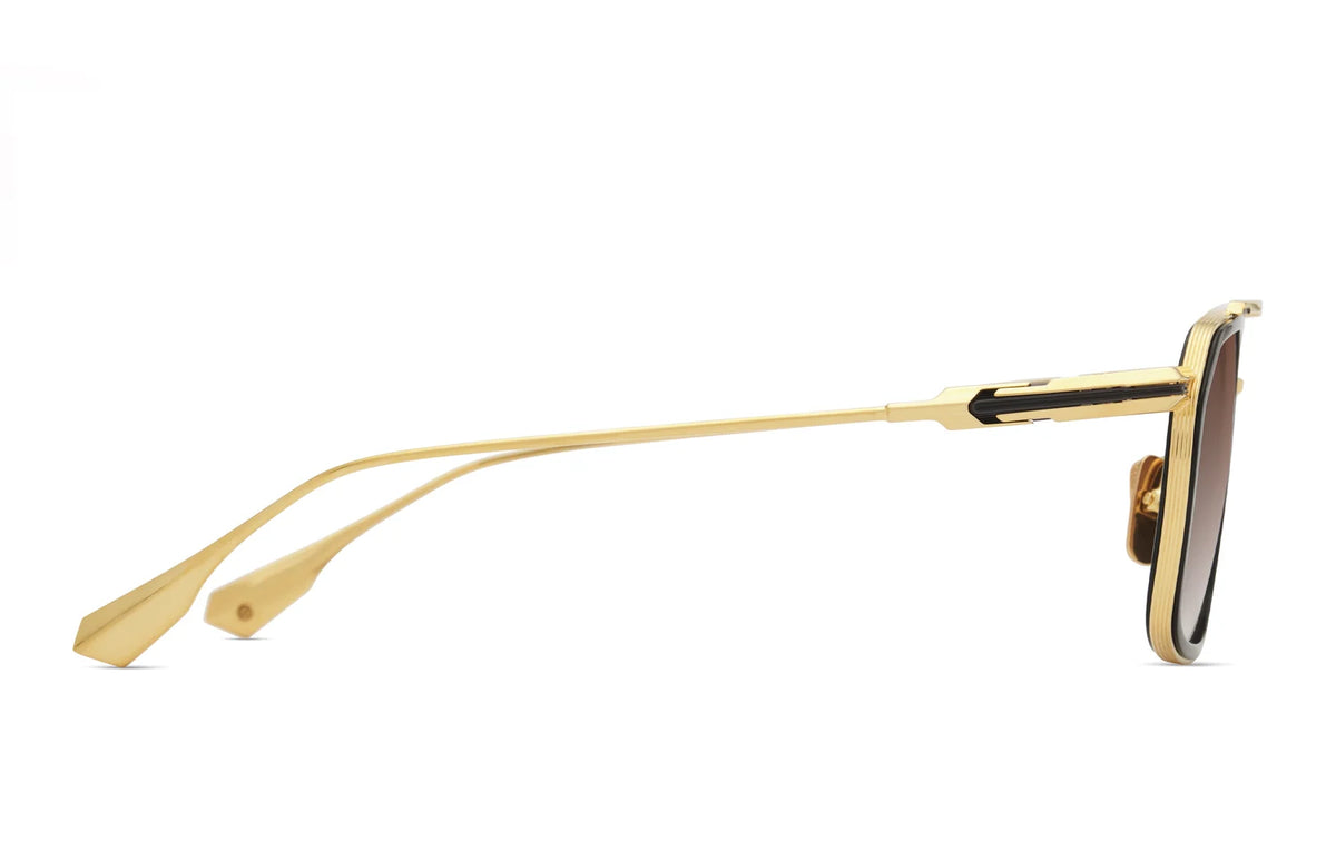 DITA LINEAGE.99x DTS484-A-01 Yellow Gold / Black / Black Iron sunglasses, side view