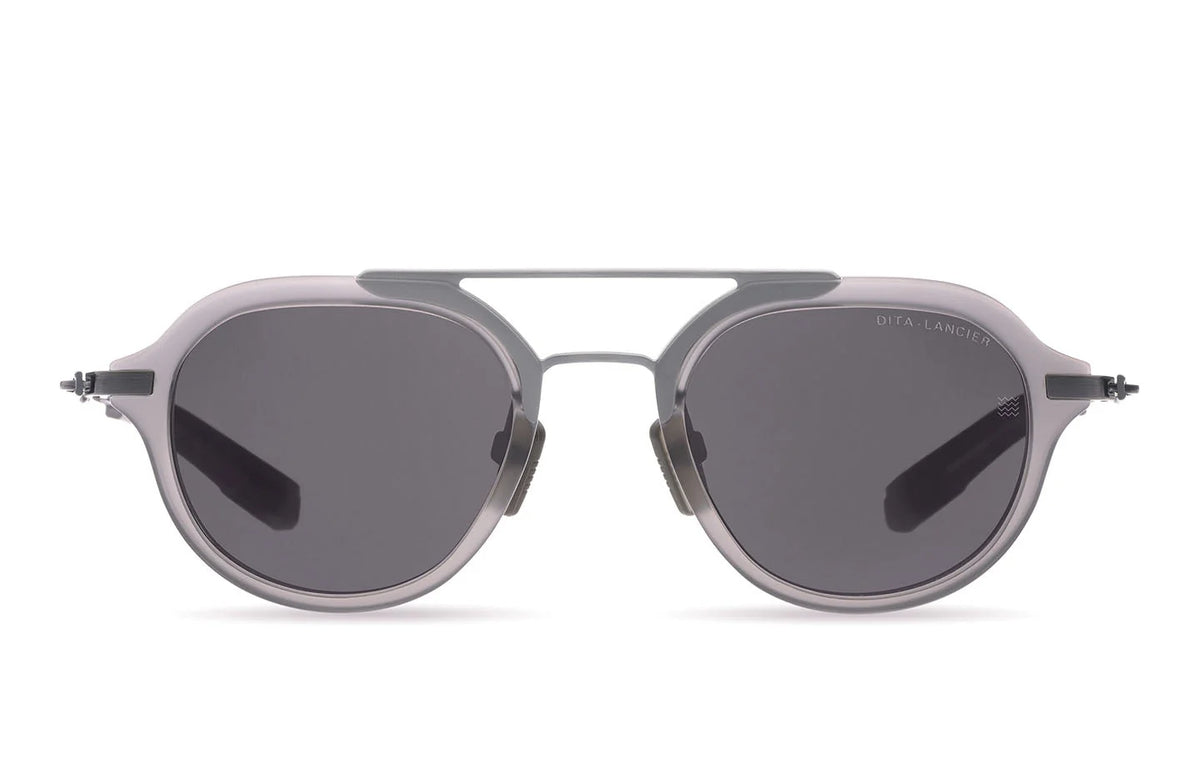 DITA DLS407 Satin Crystal Grey - Antique Silver sunglasses, front view