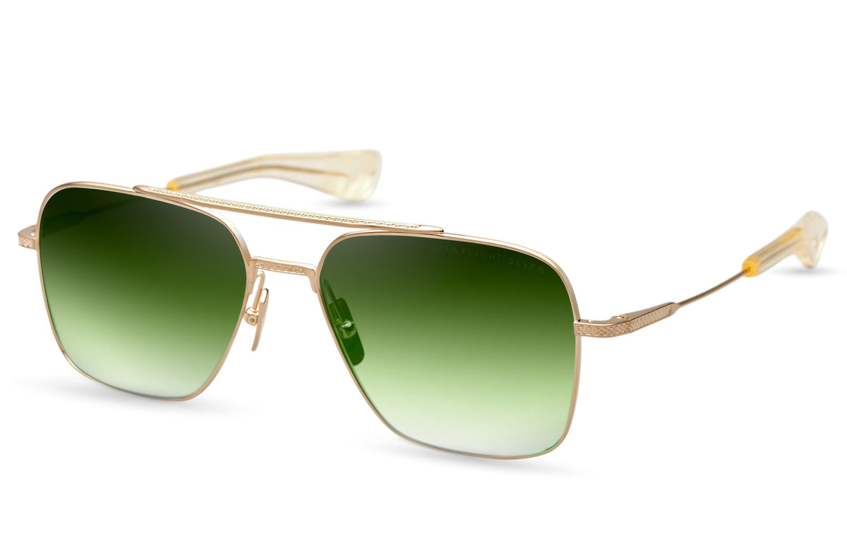 DITA FLIGHT-SEVEN Brushed White Gold – three-quarter view