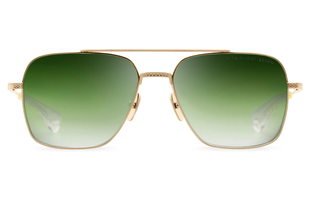 DITA FLIGHT-SEVEN Brushed White Gold – front view