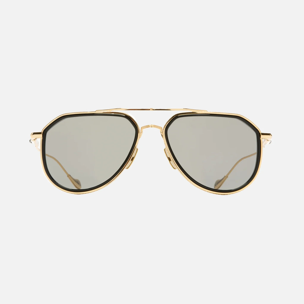 Cutler and Gross 25 Gold/Black sunglasses, front view