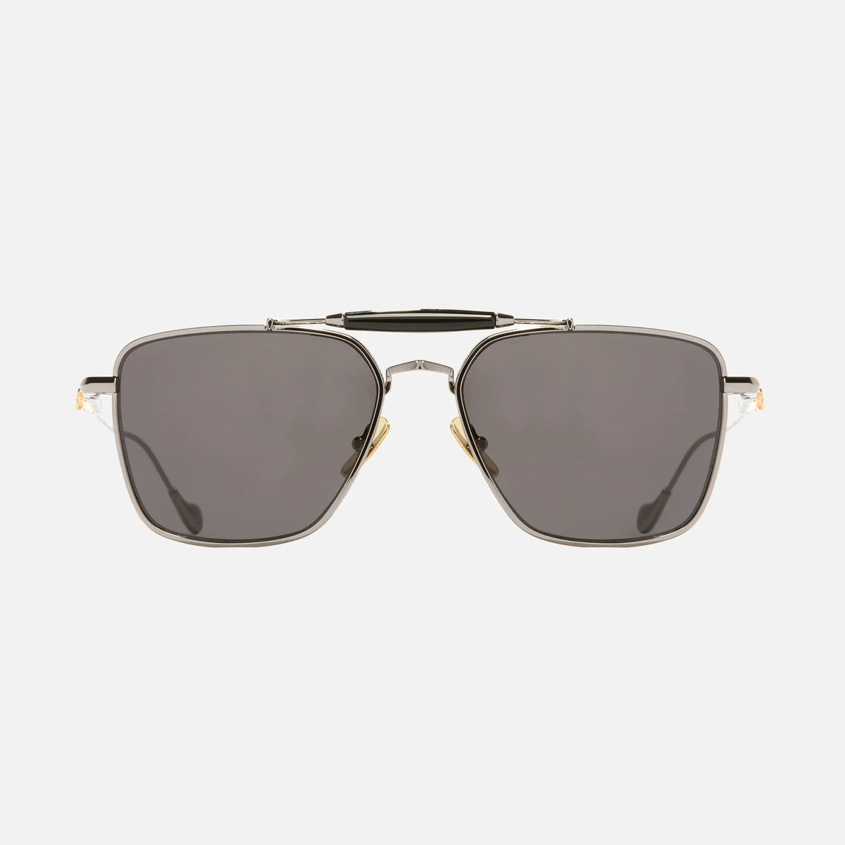 Cutler and Gross 27 Gun Metal/Black sunglasses, front view
