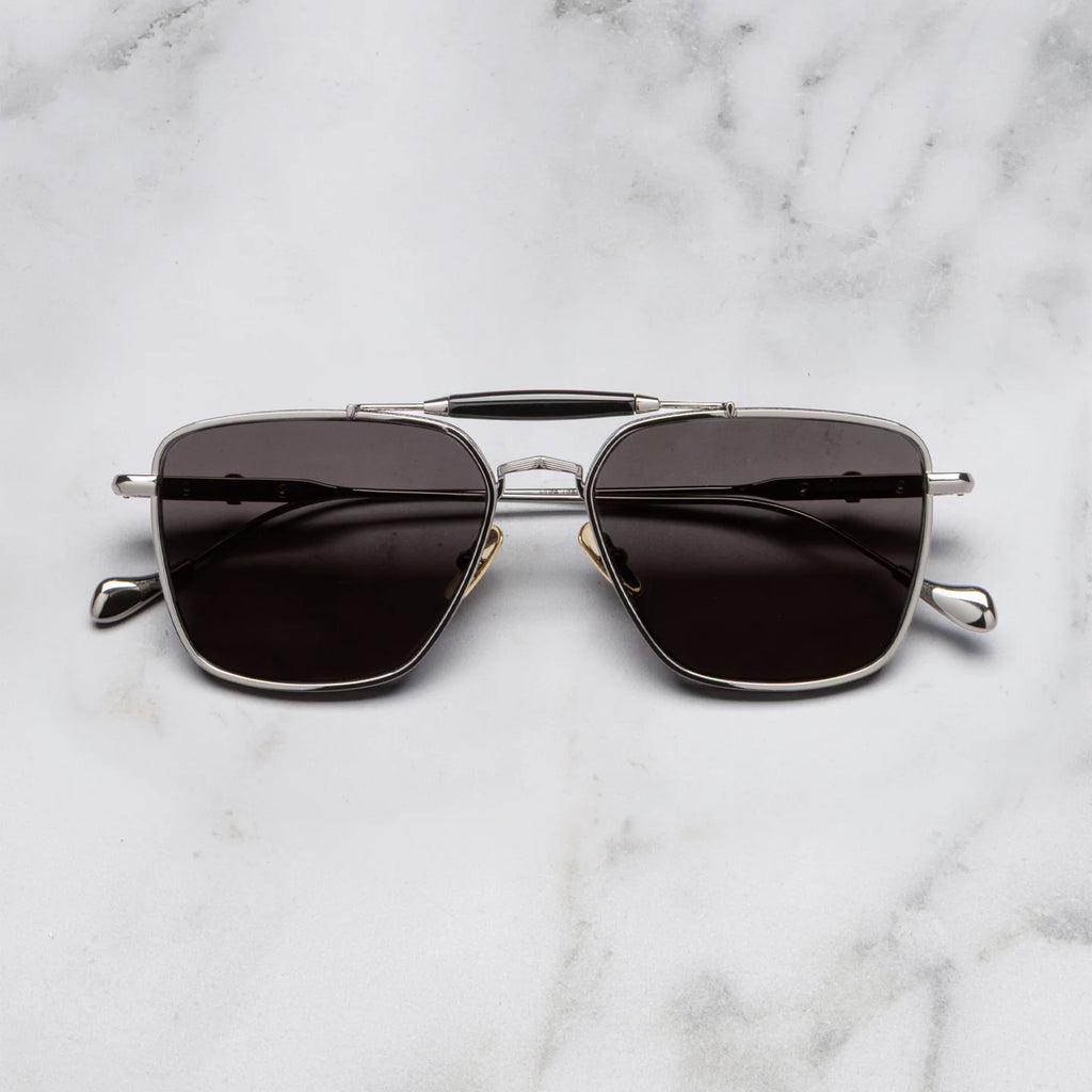 Cutler and Gross 27 Gun Metal/Black sunglasses, detail view