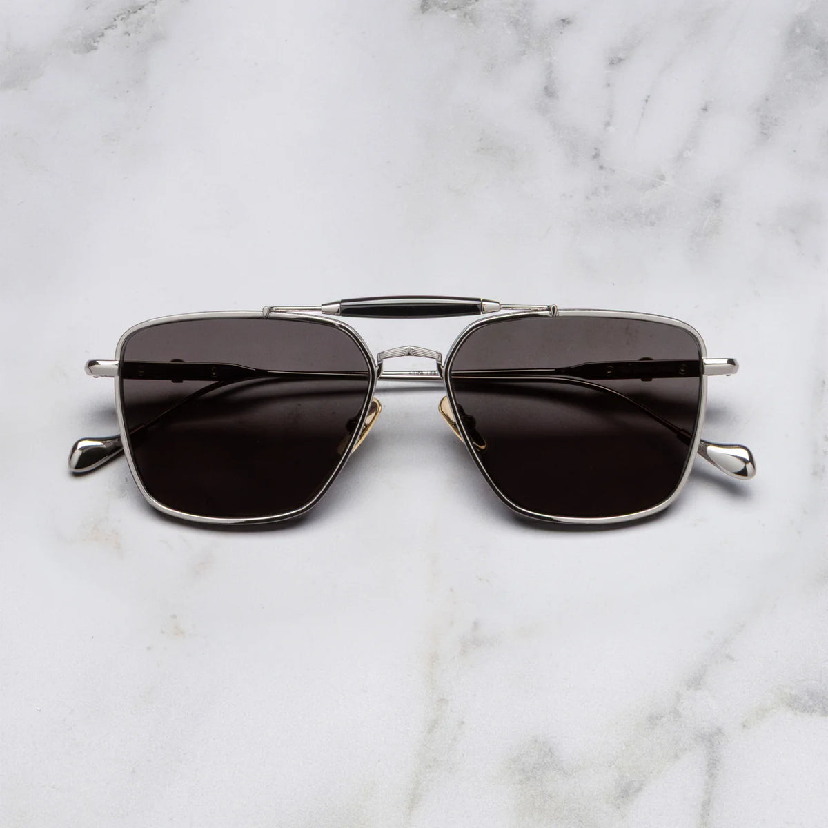 Cutler and Gross 27 Gun Metal/Black sunglasses, detail view