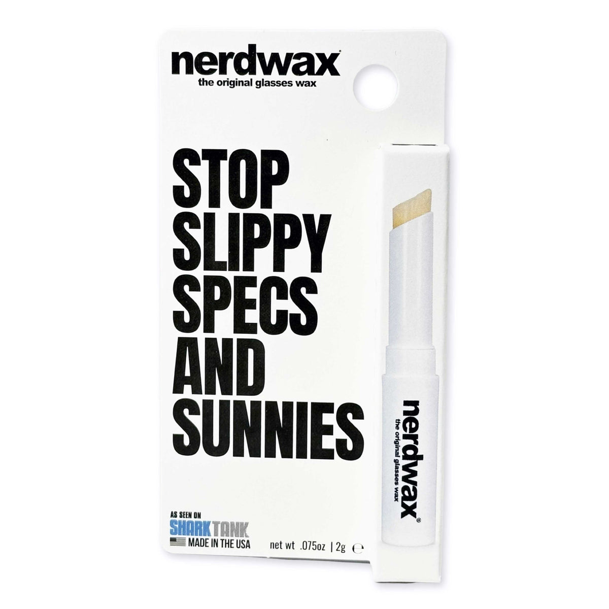 Nerdwax Anti-Slip Stick — bâton antidérapant pour lunettes, 2 g